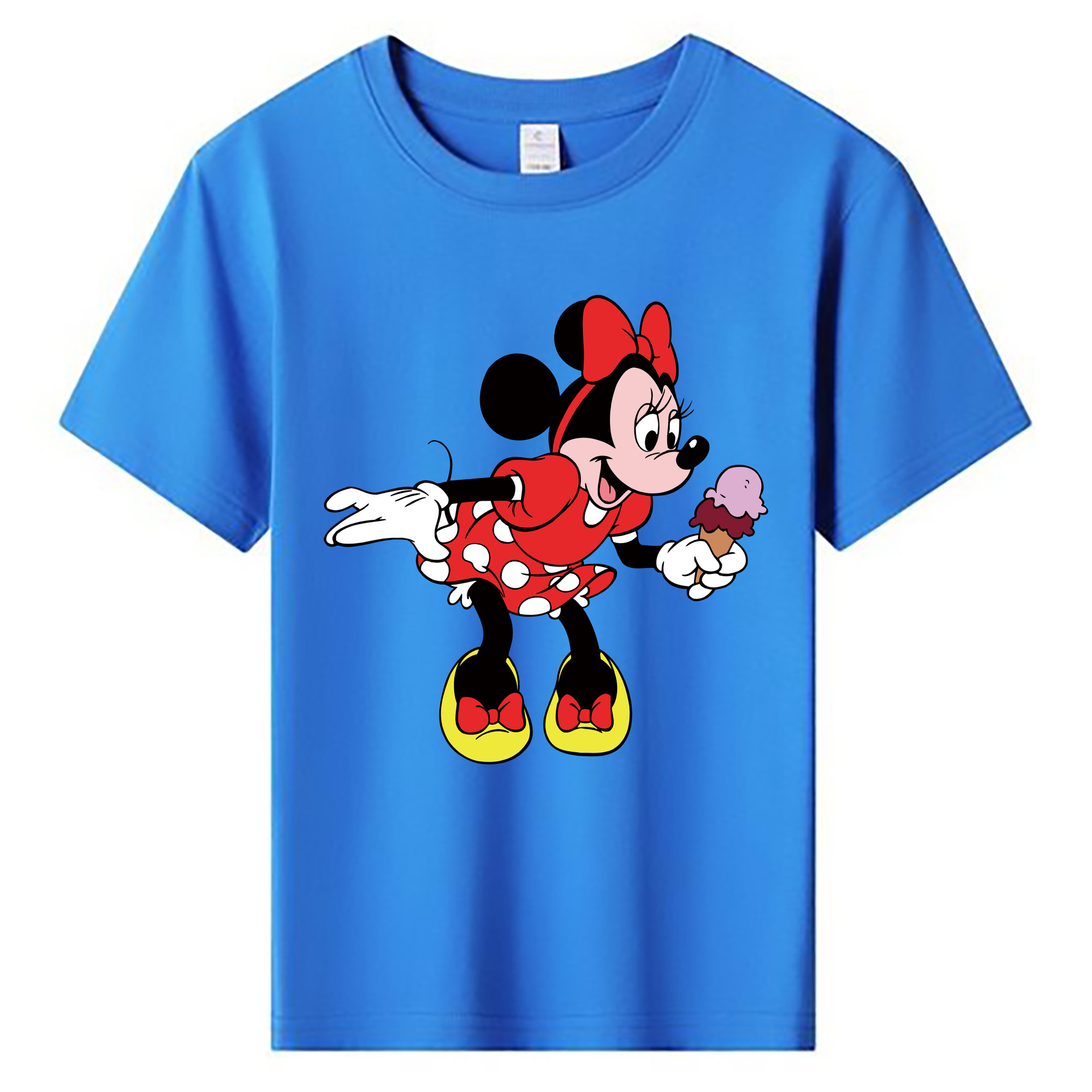ミッキーマウス Mickey Mouse 綿100％キッズTシャツ（フロントプリント）